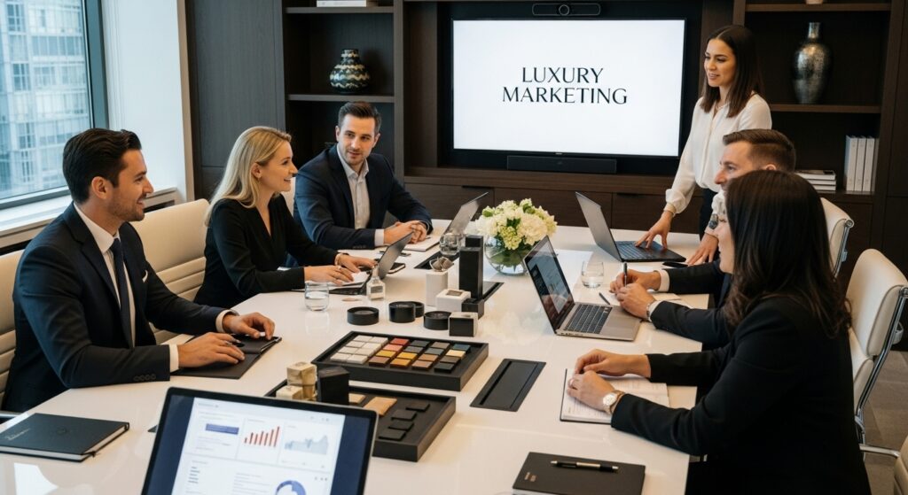 b2b luxury marketing meeting