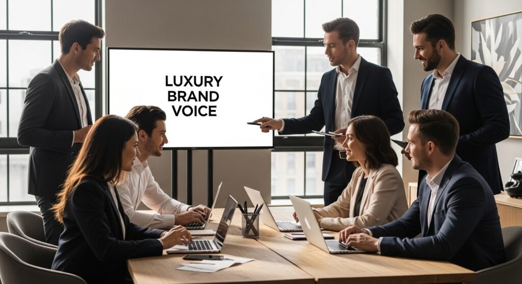 luxury brand team meeting