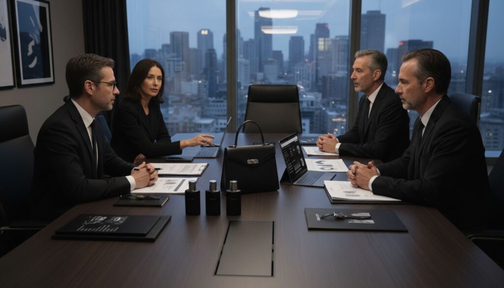 luxury brand strategy meeting