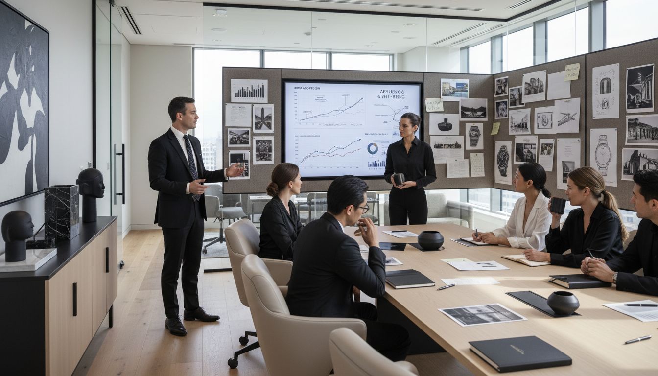 luxury brand strategy meeting