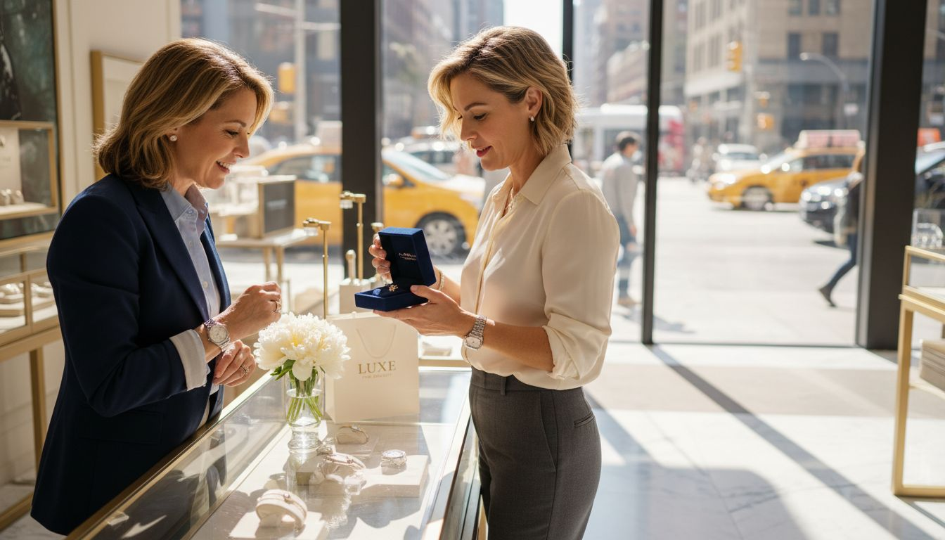 Luxury boutique staff creating emotional connection