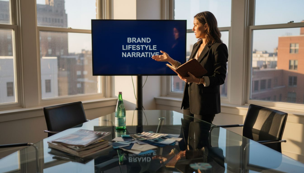 Lifestyle Branding Essentials: Psychology-Driven Impact Brand strategist presenting luxury lifestyle plan