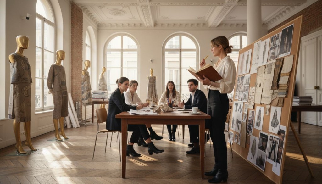 Why Storytelling Sells Fashion Brands Globally Fashion brand team reviewing mood board