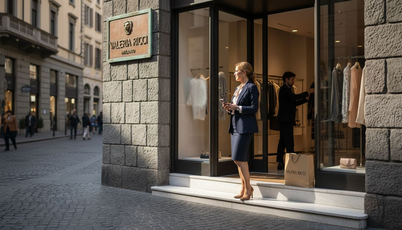 Boutique entrance showing omni-channel luxury