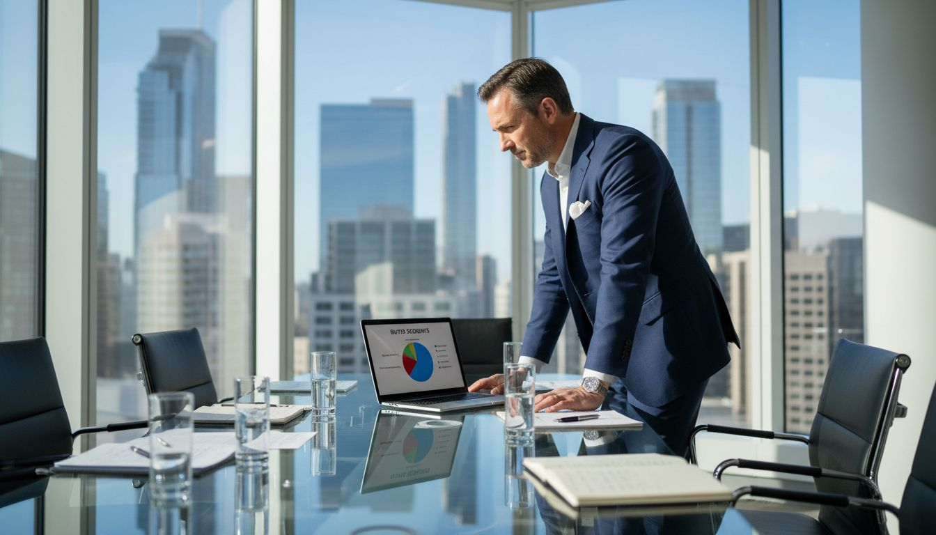 Executive reviewing luxury brand buyer segments