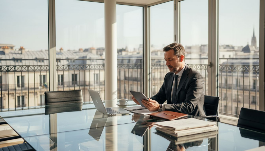 Executive planning luxury brand digital campaign