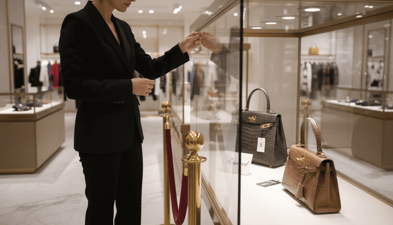 Shopper reviews exclusive luxury boutique display