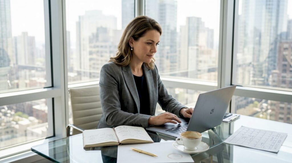 Luxury marketer reviews strategy in office