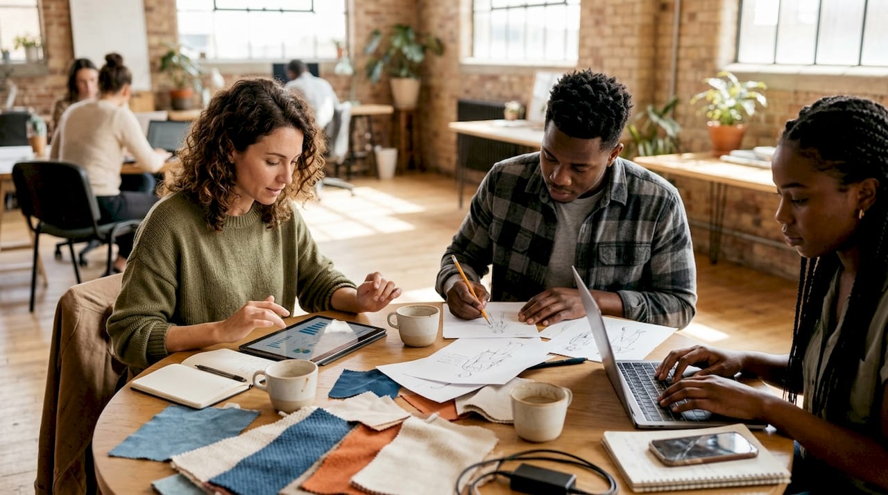 Fashion marketing team in planning meeting