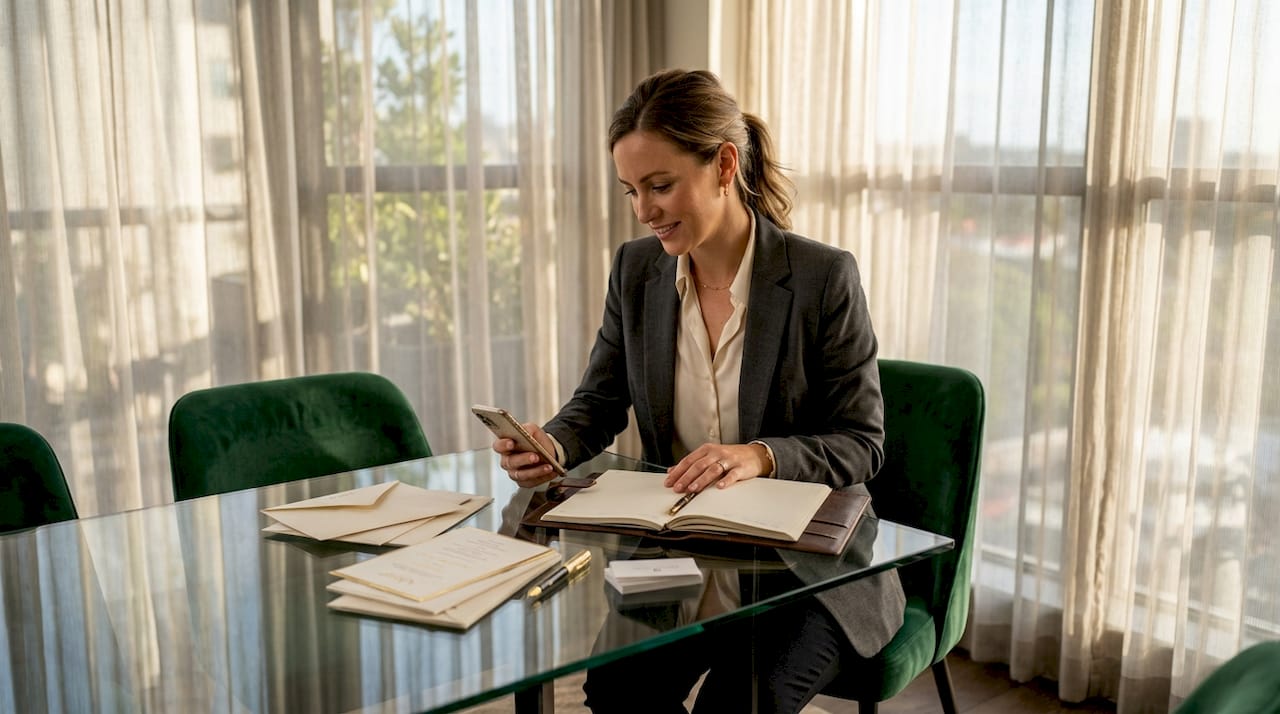 Event coordinator prepares luxury brand experience