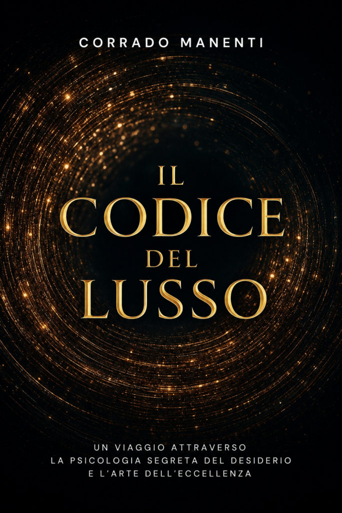 Il Cliente Aspirazionale: chi è, perché vale il 40-80% del luxury, come servirlo Copertina del libro 'Il Codice del Lusso. La psicologia segreta del desiderio e l'arte dell'eccellenza' di Corrado Manenti