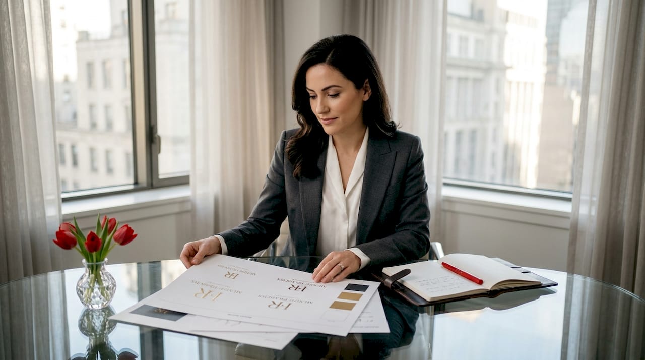Strategist analizza moodboard di brand luxury