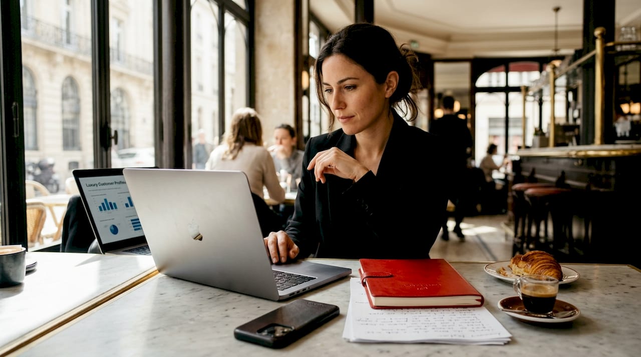Marketer studia dati di consumatori lusso