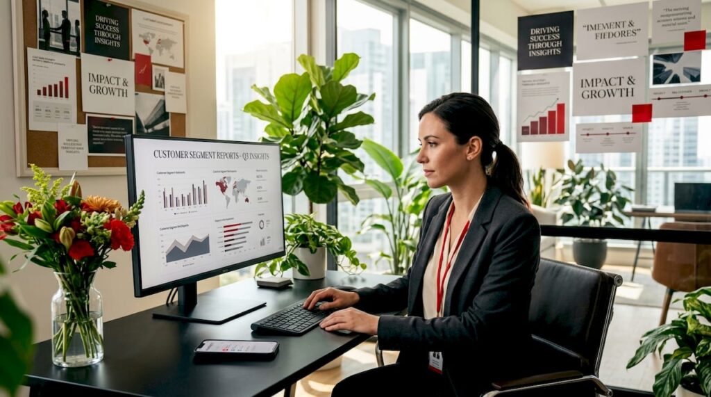 What Is Niche Market Targeting? A 2026 Strategy Guide Marketing professional analyzing niche segments at desk