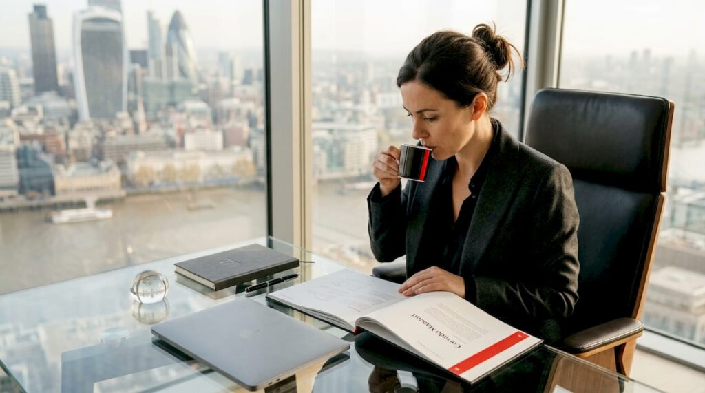 Why Maintain Brand Integrity in Luxury Markets Luxury brand manager reviewing brand guidelines