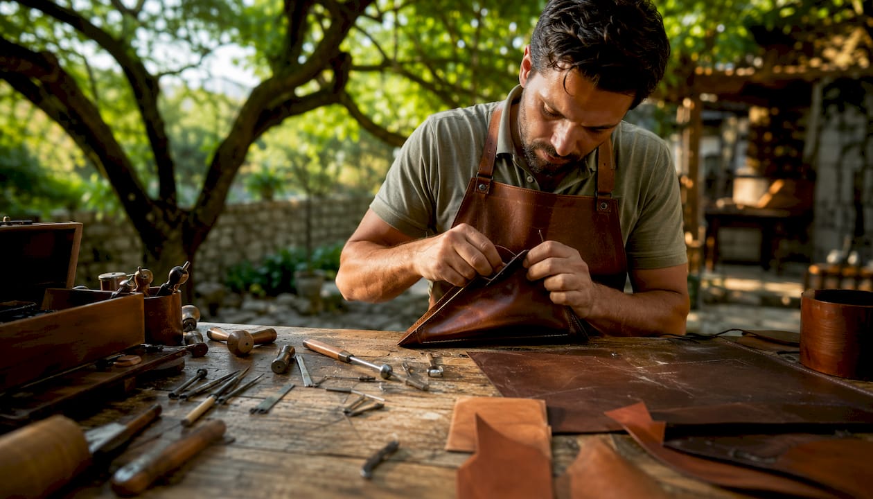 Hands assembling luxury product showcasing craftsmanship