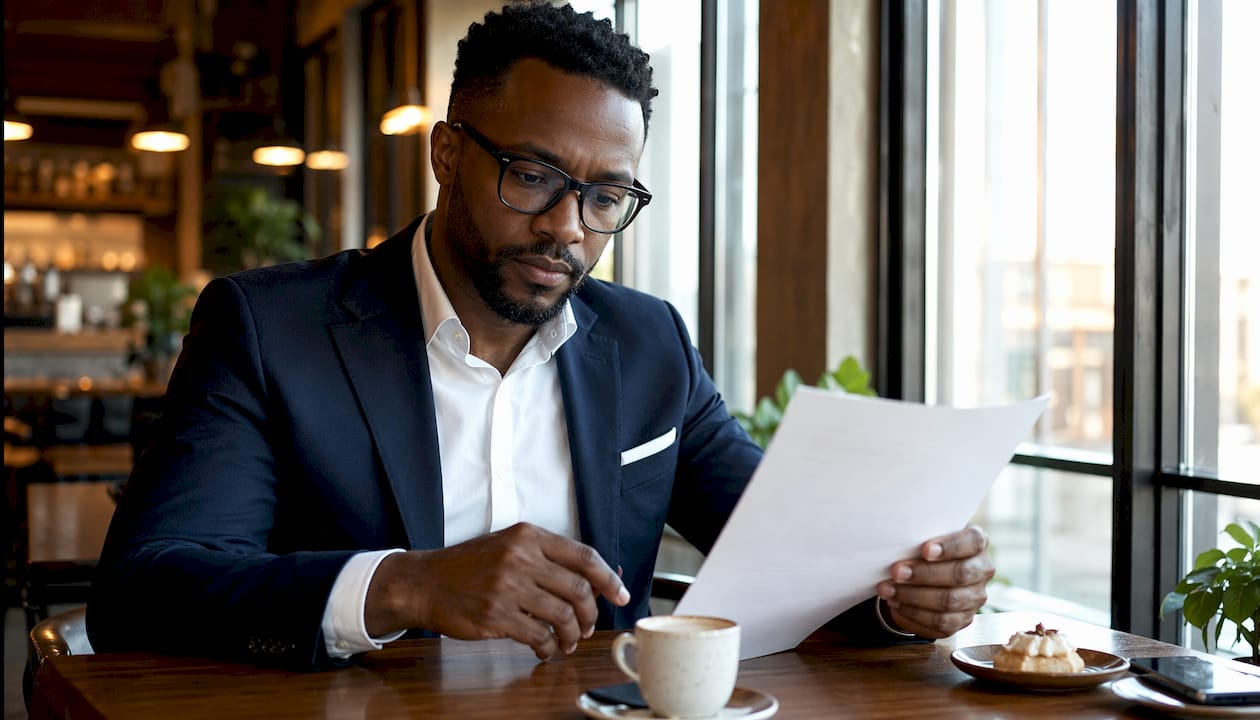 Executive checking luxury gift program checklist