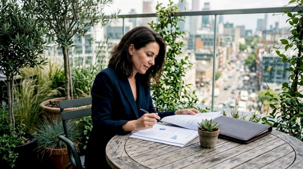 Why Invest in Digital Trends 2025: Luxury Brand Guide Luxury brand executive reviewing digital strategy documents