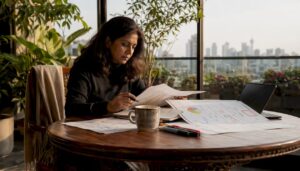 Consumer Insight in Marketing: What It Really Means Woman reviewing consumer data documents at desk